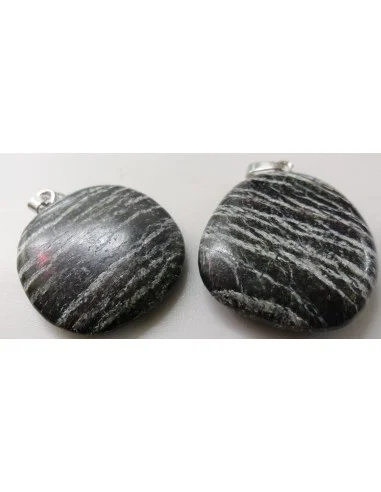 Serpentine oeil d'argent pendentif