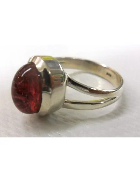 Tourmaline rose, rouge bague argent Tourmaline rose, rouge bague argent