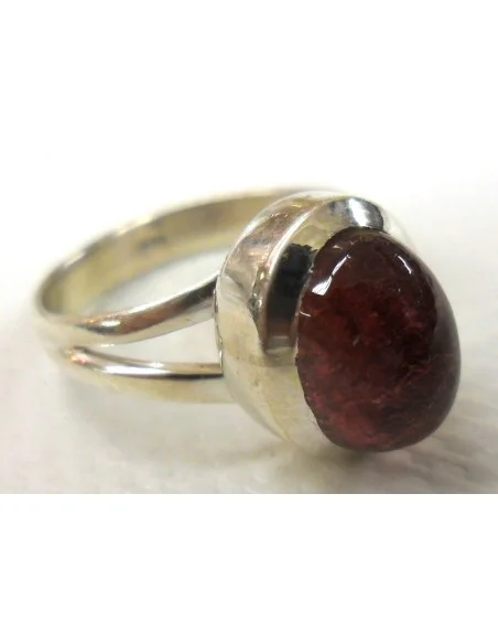 Tourmaline rose, rouge bague argent Tourmaline rose, rouge bague argent