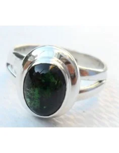 Tourmaline verte, verdelite bague argent 2