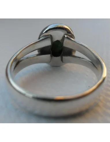 Tourmaline verte, verdelite bague argent