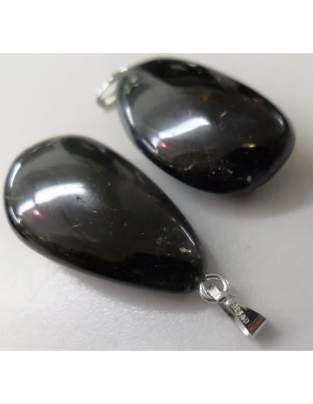Tourmaline noire forme goûte pendentif Tourmaline noire forme goûte pendentif