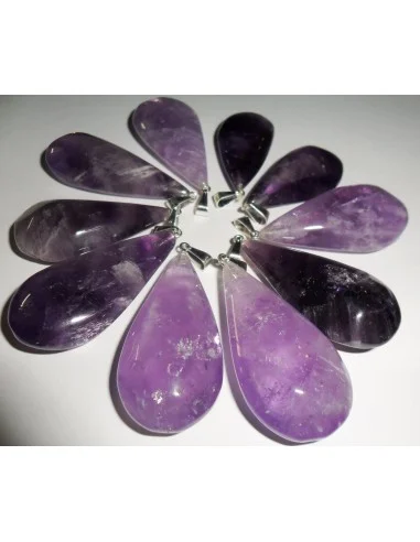 Améthyste goûte pendentif