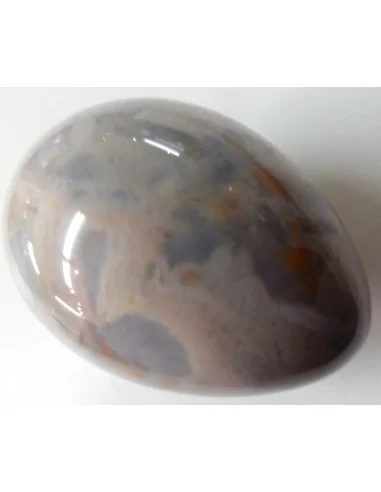 Oeuf en jaspe rose et bleue