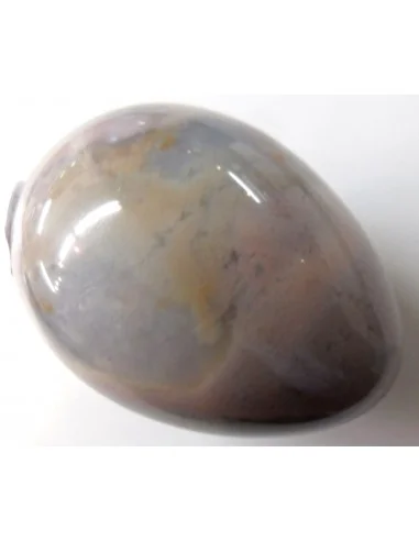 Oeuf en jaspe rose et bleue