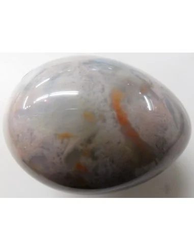 Oeuf en jaspe rose et bleue