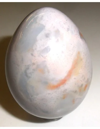 Oeuf en jaspe rose et bleue
