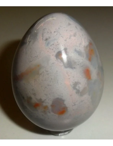 Oeuf en jaspe rose et bleue Oeuf en jaspe rose et bleue