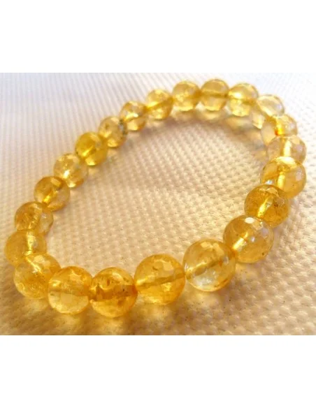 Citrine bracelet 8mm Facettes Citrine bracelet 8mm Facettes