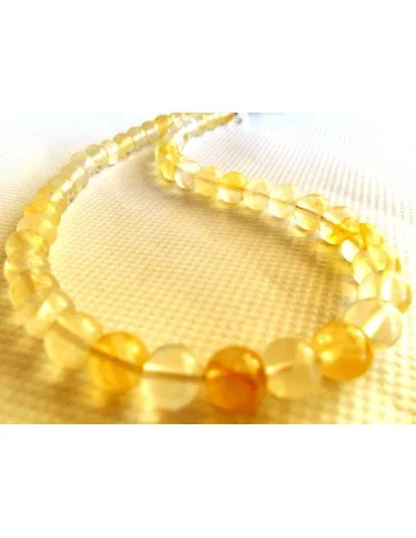 Citrine collier 8mm