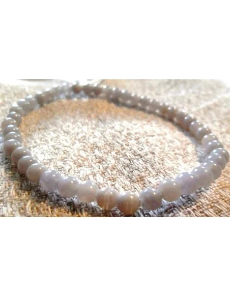 Calcedoine bleu en bracelet 4mm
