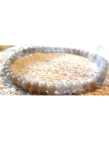 Calcedoine bleu en bracelet 4mm