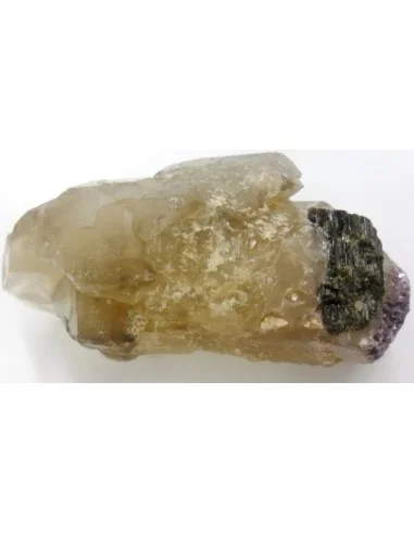 Quartz sceptre aux tourmalines