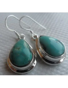 Boucles turquoise argent 2