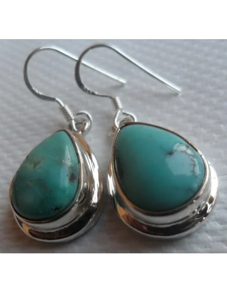 Boucles turquoise argent Boucles turquoise argent
