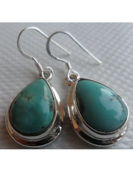 Boucles turquoise argent Boucles turquoise argent