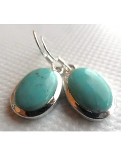 Boucles d'oreilles turquoise argent
