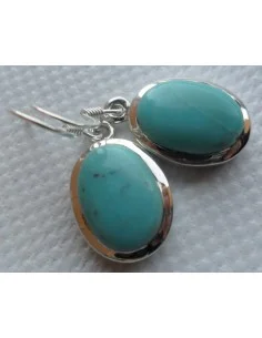 Boucles d'oreilles turquoise argent 2