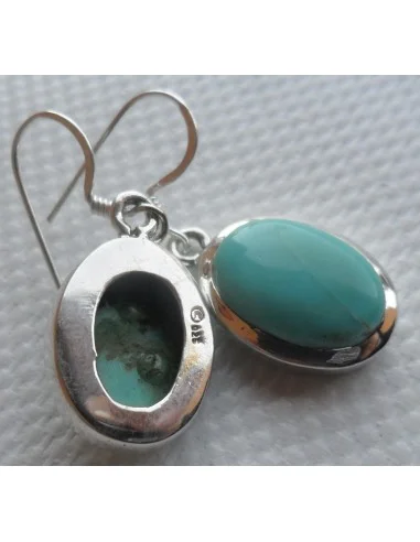 Boucles d'oreilles turquoise argent