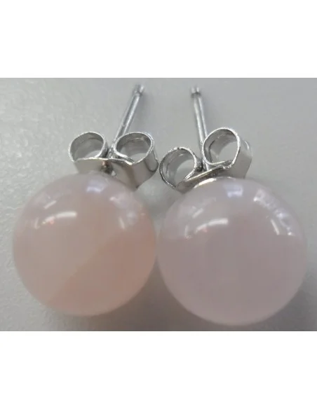 Quartz rose boucles 8mm Quartz rose boucles 8mm