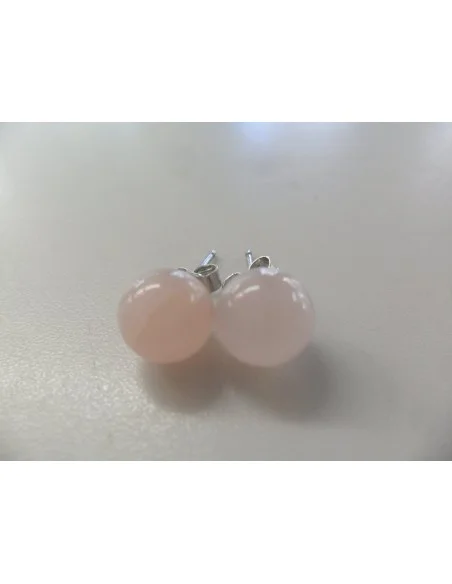 Quartz rose boucles 8mm Quartz rose boucles 8mm