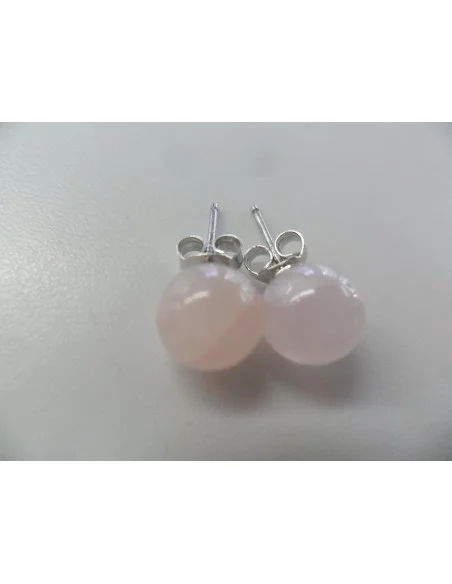 Quartz rose boucles 8mm Quartz rose boucles 8mm