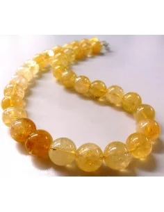 Citrine collier 12mm 2
