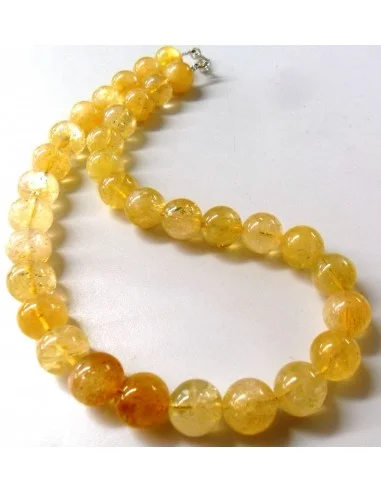 Citrine collier 12mm