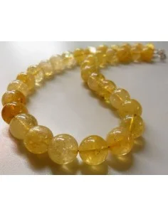 Citrine collier 12mm