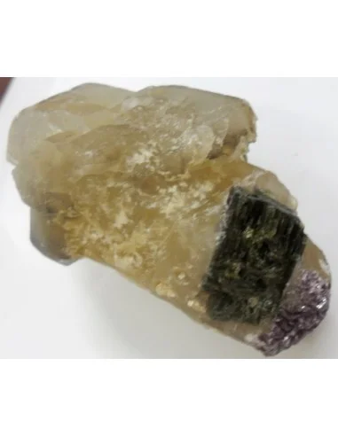 Quartz sceptre aux tourmalines