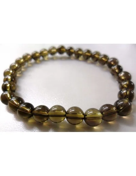 Quartz fumé, 6mm bracelet