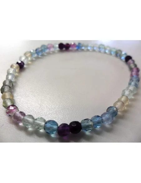 Fluorite bracelet 4mm facettes