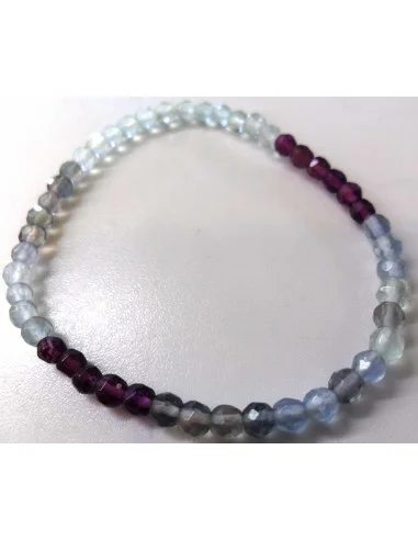 Fluorite bracelet 4mm facettes