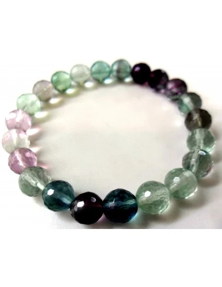 Fluorite bracelet 8mm facettes Fluorite bracelet 8mm facettes