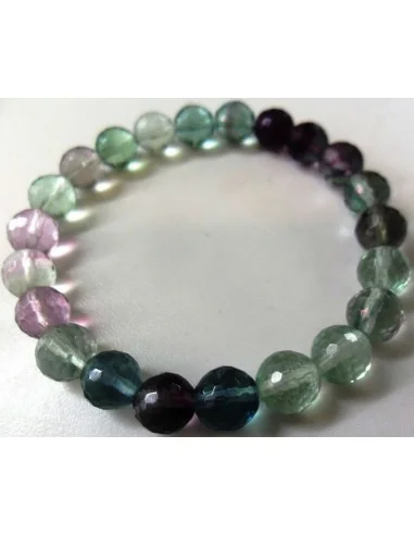 Fluorite bracelet 8mm facettes