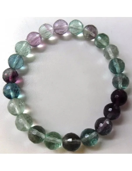 Fluorite bracelet 8mm facettes Fluorite bracelet 8mm facettes