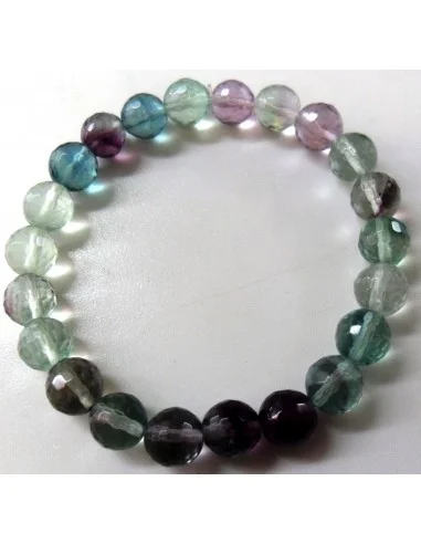 Fluorite bracelet 8mm facettes