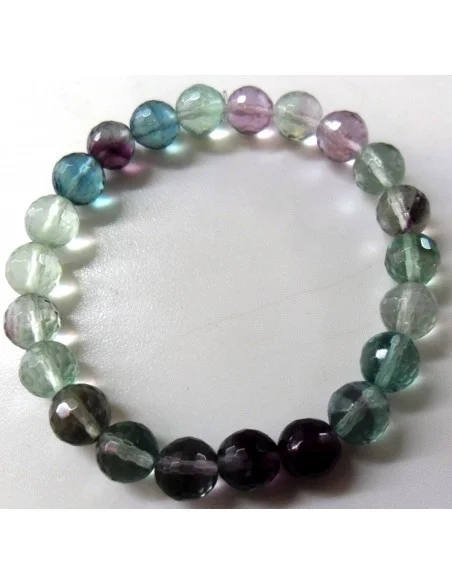 Fluorite bracelet 8mm facettes Fluorite bracelet 8mm facettes