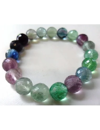Fluorite bracelet 10mm facettes