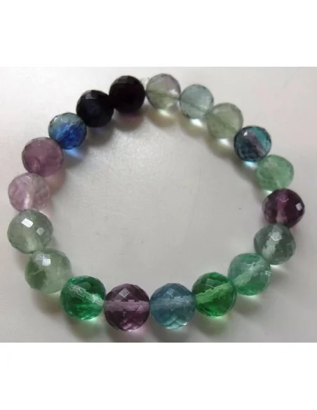 Fluorite bracelet 10mm facettes Fluorite bracelet 10mm facettes