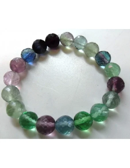 Fluorite bracelet 10mm facettes Fluorite bracelet 10mm facettes