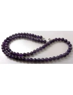Collier Amethyste 8mm - 65cm longueur