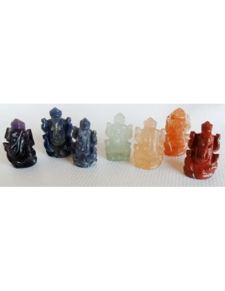 7 Ganeshas en pierre 7 Ganeshas en pierre