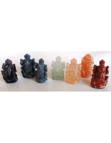 7 Ganeshas en pierre