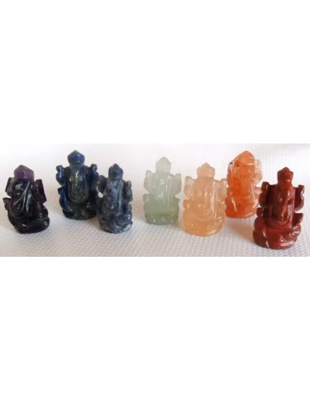7 Ganeshas en pierre 7 Ganeshas en pierre