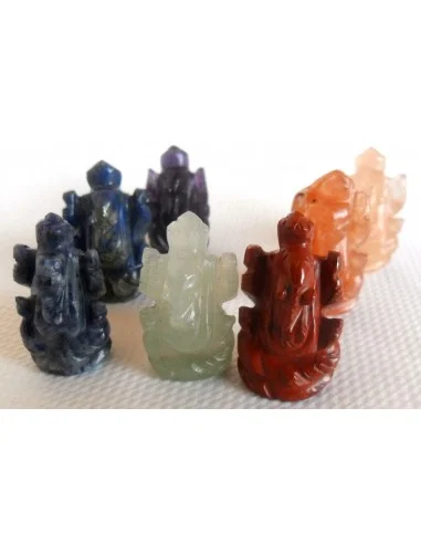 7 Ganeshas en pierre