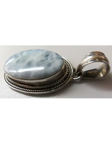 Pendentif larimar monté en argent