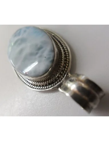 Pendentif larimar monté en argent