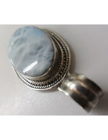 Pendentif larimar monté en argent Pendentif larimar monté en argent