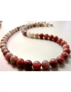 Pierre de lune rose collier 8mm 2